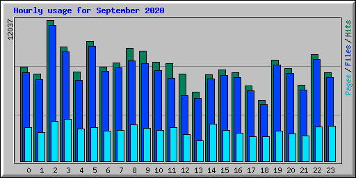 Hourly usage for September 2020