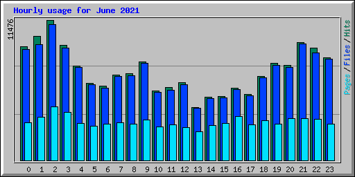 Hourly usage for June 2021
