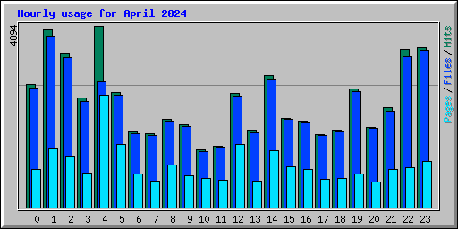 Hourly usage for April 2024