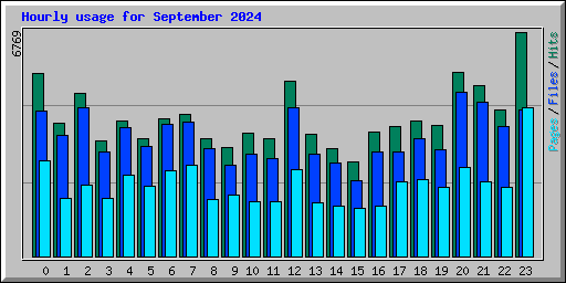Hourly usage for September 2024